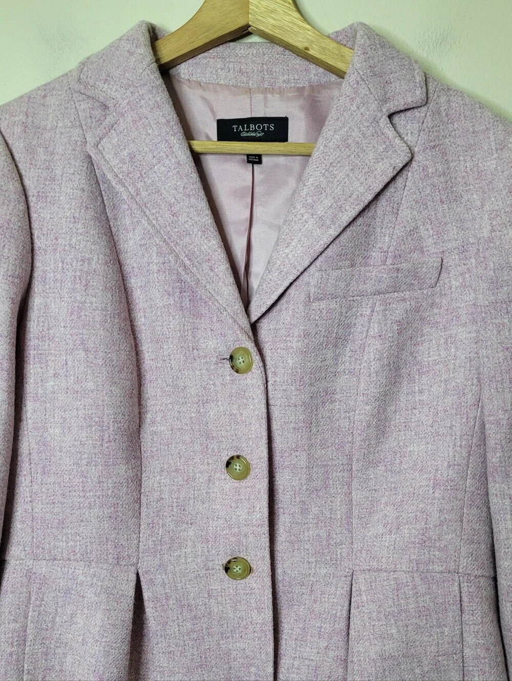 Talbots Pink Wool Blazer 12